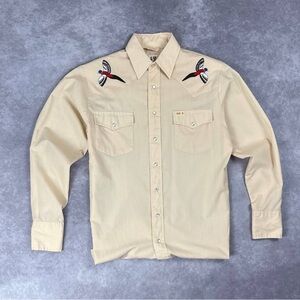 [247] Vintage Bar B Western Cowboy Wear Shirt S Size